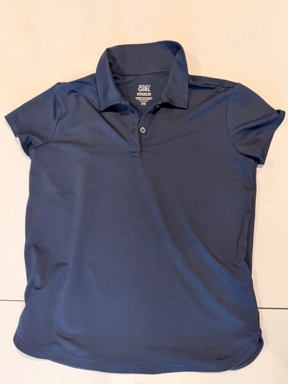 Athleta Girl School Day Polo Navy Uniform Top 12/L and 16/XXL